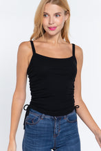 Load image into Gallery viewer, Side Ruched Cami Knit Top
