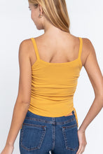 Load image into Gallery viewer, Side Ruched Cami Knit Top

