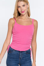 Load image into Gallery viewer, Side Ruched Cami Knit Top
