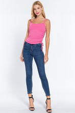 Load image into Gallery viewer, Side Ruched Cami Knit Top
