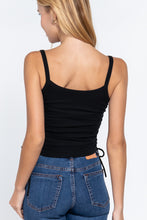 Load image into Gallery viewer, Side Ruched Cami Knit Top
