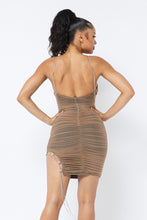 Load image into Gallery viewer, Aje Spaghetti Strap Mesh Mini Dress

