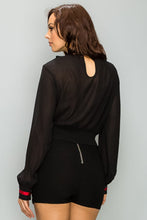 Load image into Gallery viewer, Ruffled Blouse w/Stripes
