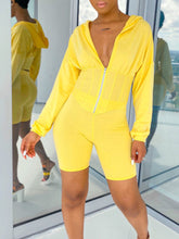 Load image into Gallery viewer, Billie Wasp Waist Pure Color Hooded Collar Tracksuit Set
