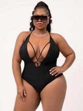 Load image into Gallery viewer, Cicely Plus Linked Plunging One Piece Swimsuit
