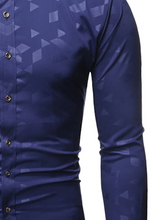Load image into Gallery viewer, Orula Men Geo Print Button Up Shirt
