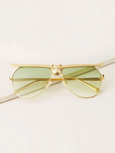 Load image into Gallery viewer, Lola Leopard Decor Metal Frame Sunglasses
